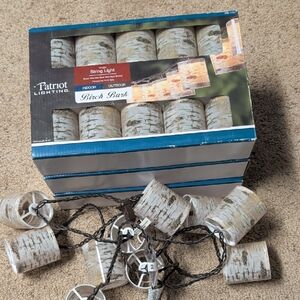 4 Sets Of Patriot Lighting 10 Light Birch Bark Style Shades Indoor Outdoor Light